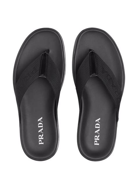 prada logo flip flop|farfetch Prada slides.